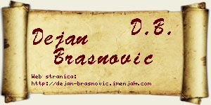 Dejan Brašnović vizit kartica
